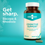ONE A DAY Cognitive Supplement – Brain Supplement to Support Cognitive Performance for Men and Women with Bacopa, Rhodiola, & Holy Basil, 30 Capsules