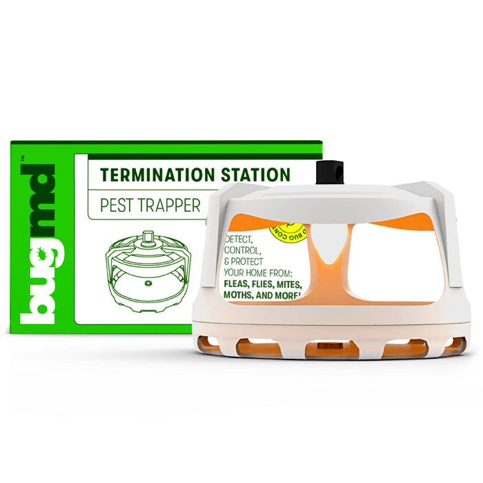 BugMD Termination Station Pest Trapper - Flea Trap with Light and Refills, Sticky Trap for Ants, Cockroaches, Tick and Flea, Bug Catcher, Roach Trap