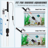 Suness Electric Aquarium Gravel Cleaner, 6 in 1 Fish Tank Gravel Cleaner Automatic Siphon Vacuum Cleaner Kit for Change Water Wash Sand (Black 18W)