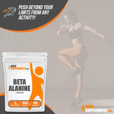 BULKSUPPLEMENTS.COM Beta Alanine Powder - Beta Alanine Pre Workout, Beta Alanine 3000mg - Beta Alanine 500g, Beta Alanine Bulk - Unflavored, Pure & Gluten Free, 3g per Serving, 500g (1.1 lbs)