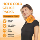 AllSett Health Reusable Hot and Cold Gel Ice Packs for Injuries | Cold Compress, Ice Pack, Gel Ice Packs, Cold Pack, Gel ice Pack, Cold Packs for Injuries, 10.5 in Long x 5 in Wide, | 4 Pack