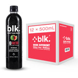 blk. Natural Mineral Alkaline Water, Watermelon, 500 mL Pack of 12, 8 pH Water, Bioavailable Fulvic & Humic Acid Extract, Trace Minerals, Electrolytes to Hydrate, Repair & Restore Cells