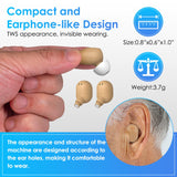 Hearing Aids, Rechargeable Hearing Aid for Seniors with Bluetooth Noise Cancelling, 16 Channel Digital Adults OTC Hearing Amplifier with 8 levels of Volume Control, Power Display Charging Case