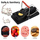 Qualirey 24 Pcs Mouse Traps Plastic Mice Trap House Indoor Rat Trap Quick Effective Safe Mouse Traps for Warehouse Garden Kitchen 3.86 x 1.81 x 2.17 Inch(Black, Red)