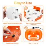 Flea Traps for Inside Your Home, Flea Killer Trap Indoor Natural Safe Pest Control Trapper House Sticky Insect Killer with Light & Switch, Bed Bug Trap Safe for Kid & Pet, 2 Packs Pumpkin