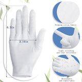 Ramede 24 Pairs Eczema Gloves for Kids Eczema Sleeves Moisturizing Gloves White Cotton Gloves Washable and Reusable Overnight Dry Hands for Kids Eczema 1-10 Years(Small)