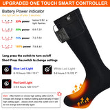 SNOW DEER 2023 Upgraded Rechargeable Electric Heated Socks,7.4V 2200mAh Battery Powered Cold Weather Heat Socks for Men Women,Outdoor Riding Camping Hiking Motorcycle Skiing Warm Winter Socks