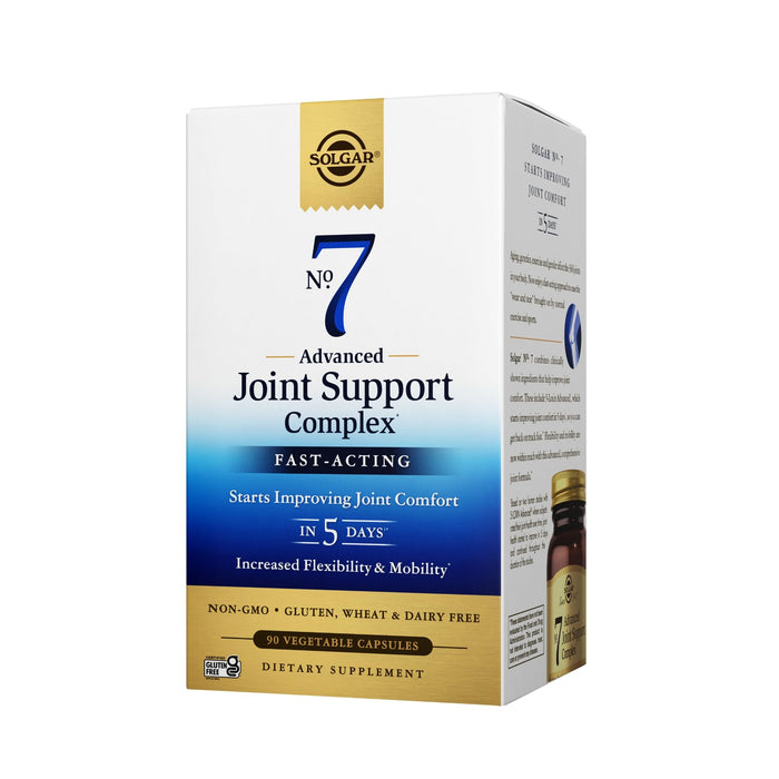 SOLGAR No. 7 Advanced Joint Support Complex - 90 Vegetable Capsules - Fast-Acting Formula - Non-GMO, Gluten Free, Dairy Free - 90 Servings