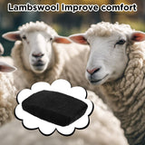 Breling Knee Scooter Pad Cover Faux Sheepskin Scooter Seat Cushion Memory Foam Knee Scooter Cushion Soft Plush Walker Seat Cover Universal Knee Scooter Accessories for Comfort During Injury (Black)