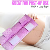 Hysterectomy Abdominal Seat Belt Pillows with Ice/Hot Pocket for Post Surgery, Tummy Tuck Cushions Pads Protectors C-Section Recovery Gift, Hook N Loop Tape