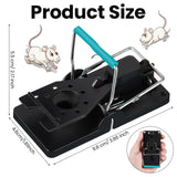 Qualirey 24 Pcs Mouse Traps Plastic Mice Trap House Indoor Rat Trap Quick Effective Safe Mouse Traps for Warehouse Garden Kitchen 3.86 x 1.81 x 2.17 Inch (Black, Blue)