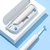 Bitvae R2 Rotating Electric Toothbrush for Adults with 8 Brush Heads, 5 Modes Rechargeable Power Toothbrush with Pressure Sensor, White