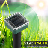 Mole Solar Powered for Lawns, 4 Pack Gopher Ultrasonic Solar Powered for Outdoor & Solar Mole Groundhog Vole Rodent for Yard