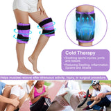 REVIX Knee Ice Pack for Injuries Reusable Gel Knee Ice Wrap for Arthritis, Meniscus and Chronic Knee Pain Relief, Soft Plush Cover and Hands-Free Application, A Set of Two