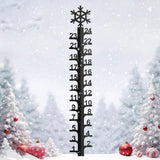 24 inch Upgrade Snow Gauge Outdoor, Iron Art Snow Measuring Gauge,Winter Snowflake Snow Measuring Stick, Xmas Snow Depth Measure Rod for Yard, Lawn, and Garden,Snow Ruler Christmas Decorative Gift