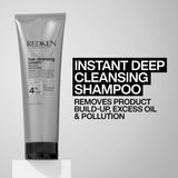 Redken Detox Hair Cleansing Cream Clarifying Shampoo | For All Hair Types | Removes Buildup & Strengthens Cuticle | 8.5 Fl Oz