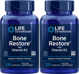 Life Extension Bone Restore With Vitamin K2,Caps 120 Count (Pack of 2)