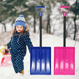 Kids Snow Shovel for Child Age 2-10 Years Old, Plastic Small Snow Shovel with Lightweight Handle, Sturdy 31.5" Snow Shovel Gifts for Kids Boys Girls Snow Fun, Pink