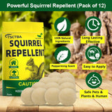 TSCTBA Squirrel Repellent Outdoor, Chipmunk Repellent Outdoor, Squirrel Repellent for Attic and Cars Engines, Ultra Powerful Squirrel Deterrent, Squirrel Repellent for Bird Feeders and Garden-12P