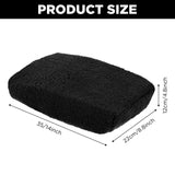 Breling Knee Scooter Pad Cover Faux Sheepskin Scooter Seat Cushion Memory Foam Knee Scooter Cushion Soft Plush Walker Seat Cover Universal Knee Scooter Accessories for Comfort During Injury (Black)