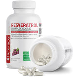 Bronson Resveratrol 500 Complex Standardized Trans-Resveratrol + Grape Seed & Red Wine Extract, 250 Capsules