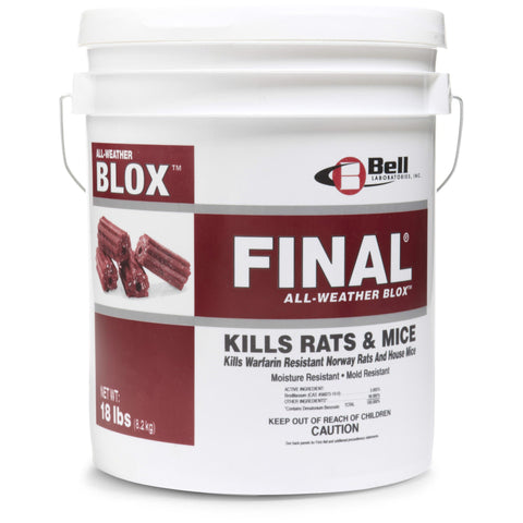 Bell Final Blox Rodent Bait Poison 18#- Brodifacoum