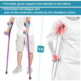 Antdvao Forearm Crutches Pair Folding Forearm Crutches Anti-Drop Cuff Reduces The Hassle of Picking Up Forearm Crutch，Comfortable Grip and Wear-Resistant, Non-Slip Forearm Crutches (Purple)