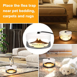 Flea Traps for Inside Your Home 2 Packs, Flea Trap for Indoor, Bed Bug Killer with Sticky Pads & Light Bulb Replacement, Natural Flea Infestation Treatment
