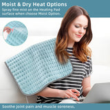 Heating Pad XXL for Back/Neck/Shoulder Pain Relief and Cramps, Valentines Day Birthday Gifts for Him Her Women Men Mom Dad, 6 Heat Settings, Auto-Off, Moist Dry Heat Options, Machine Washable, 20"x24"