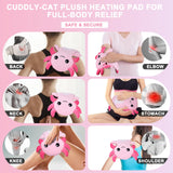 Microwave Heating Pads for Cramps, Cute Microwavable Period Heating Pad Cramps Pain Relief for Women & Girls, Stuffed Animals Moist Heat Pad for Menstrual-Washable Heat Pack (Pink Axolotl)