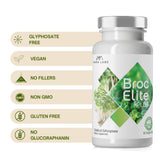 BrocElite Plus | Broccoli Supplement w/ Stabilized Sulforaphane Extract | Zero Glyphosate Residue | 60 Vegetable Capsules