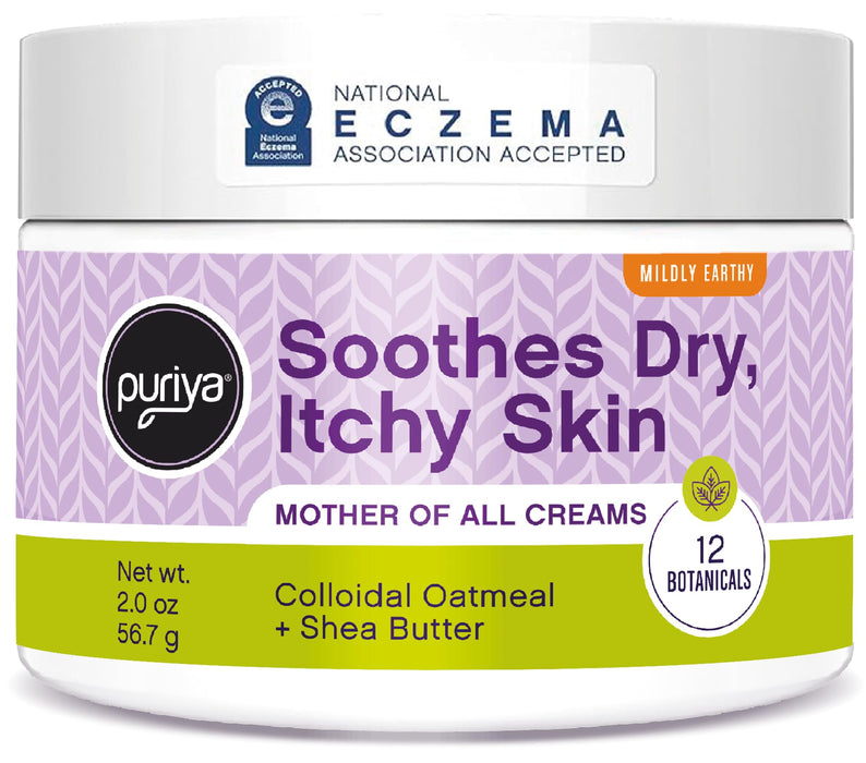 Puriya National Eczema Association Accepted Cream, Dry Itchy Skin Relief, Colloidal Oatmeal Lotion, Gentle on Kids, Adults, Face, Hands, Mother of All Creams, Plant-Based Hydration, No Fragrance Added