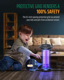 Buzbug Durable LED Bug Zapper Electronic Mosquito Killer, Ten Years Life Span Lamp, Fly Zapper for Insects, High-Powered, Indoor and Outdoor Use, MO008C