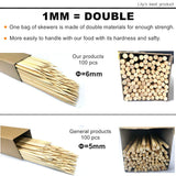 HOPELF 36" Natural Bamboo Skewers Sticks for Marshmallows，S'Mores，BBQ，Kabob，Grilling，Barbecue，Roasting，Camping.More Size Choices 6"/8"/10"/12"/14"/30"(100 PCS)