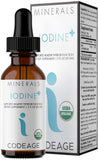 Codeage USDA Organic Iodine Drops – 250 Mcg - 1+ Year Supply - Liquid Iodine Supplement – Iodine Drops Solution - Pure, Clear Iodine - Vegan Iodine Liquid Drop - 2 fl oz