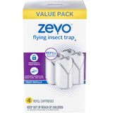 Zevo Flying Insect Trap, Fly Trap Refill Cartridges (Twin Pack, 4 Cartridges)