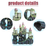 PINVNBY Aquarium Resin Castle Decoration Fish Tank Driftwood Castle Cave Hideouts House Plants Supplies Accessories(Red)