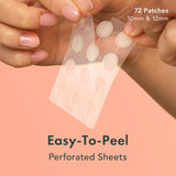 Rael Pimple Patches Miracle Invisible Spot Cover - Hydrocolloid Acne for Face, Blemishes and Zits Absorbing Patch, Breakouts Treatment Skin Care, Facial Stickers, 2 Sizes (72 Count)