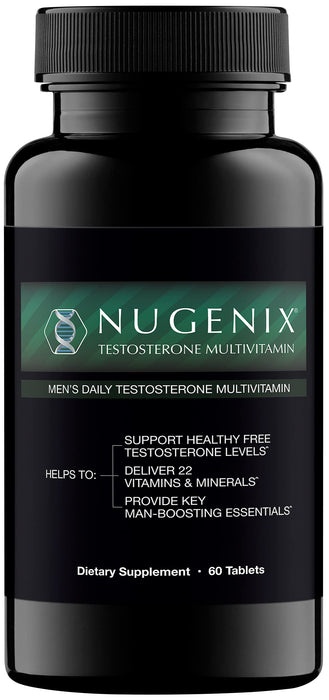 Nugenix Men's Daily Testosterone Multivitamin - 19 Vitamins and Minerals, Supports Free Testosterone