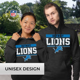 Team Fan Apparel NFL Adult Gameday Charcoal Hooded Sweatshirt - Cotton & Polyester - Stay Warm & Represent Your Team in Style (Detroit Lions - Black, Adult XX-Large)