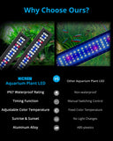 NICREW Full Spectrum Planted LED Aquarium Light, with Timer, for Freshwater Fish Tank, IP67, 24-30 Inch, 16 Watts