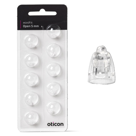 New - Oticon Open miniFit Domes 5mm, 10 Count