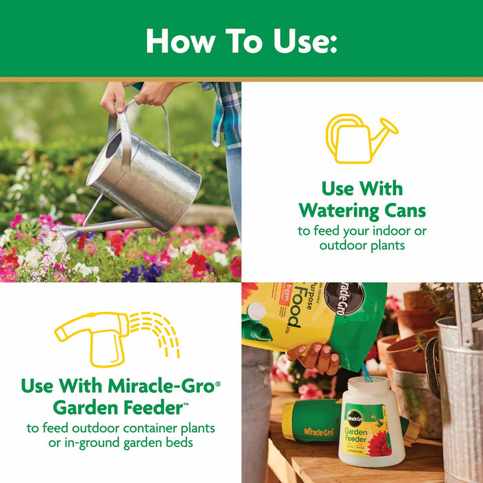 Miracle-Gro Water Soluble All Purpose Plant Food, 24-8-16, Instantly Fertilizes Plants, Waterproof Bag - 5 lb.