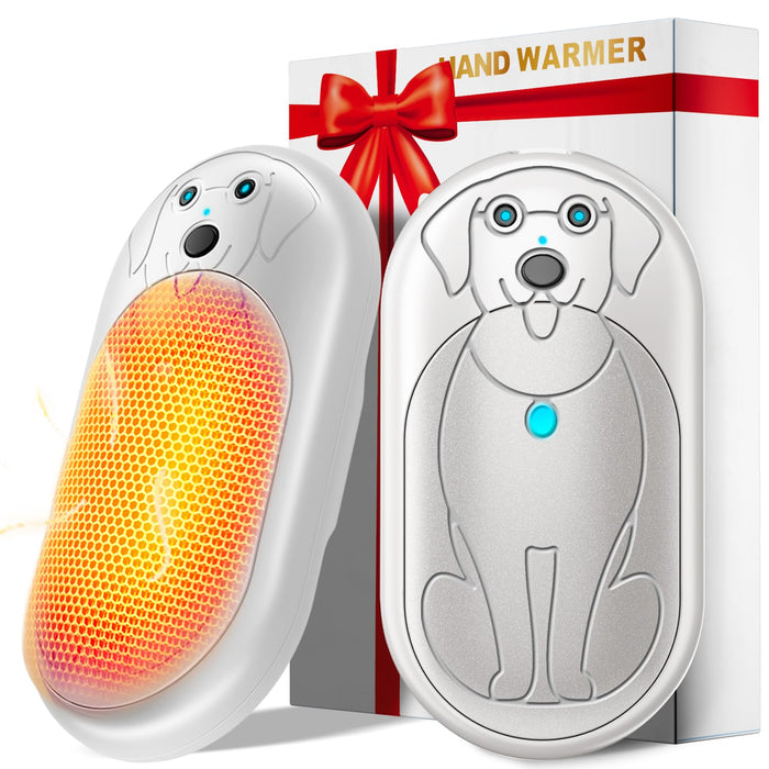 Miaton Electric Hand Warmers Rechargeable 2 Pack, Fun Gifts for Women and Children, 3000Mah*2 Portable Heater Battery Powered, Outdoor Golf Camping Gifts for Women (White)