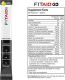 FITAID GO ZERO SUGAR Recovery Hydration Packet, W/ BCAAs, Glucosamine, Electrolytes, Omega-3s, 100% Clean, Keto-friendly, Vegan & Gluten-Free, 5 calories, Naturally Sweetened, 14 pack