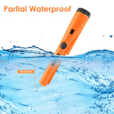 Dmyond Metal Detector Pinpointer, Professional Waterproof Handheld Pin Pointer Wand, Search Treasure Pinpointing Finder Probe with 9V Battery for Adults, Kids - Orange