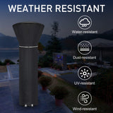 Patio Heater Covers with Reflective Strip,Outdoor Heater Cover Waterproof,Dustproof,Wind-Resistant,Sunlight-Resistant,Snow-Resistant,Black,89.5''x 33.5" Dome x 19.5" Base