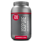 Isopure Protein Powder, Zero Carb Whey Isolate with Vitamin C & Zinc for Immune Support, 25g Protein, Keto Friendly, Strawberries & Cream, 44 Servings, 3 Pounds (Packaging May Vary)