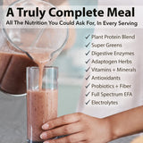 PlantFusion Complete Meal Replacement Shake - Plant Based Protein Powder with Superfoods, Greens & Probiotics - Vegan, Gluten Free, Soy Free, Non-Dairy, No Sugar, Non-GMO - Chocolate Caramel 2 lb